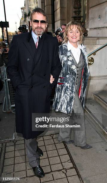Jeremy Irons and Guest during The Old Vic Fundraiser - VIP Lunch - Arrivals at Fifty in London, Great Britain.