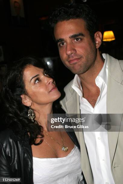 Annabella Sciorra and Bobby Cannavale during "Glengarry Glen Ross" Broadway Opening Night - Curtain Call and After Party at The Royale Theater and...