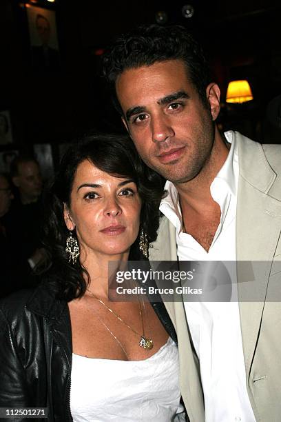 Annabella Sciorra and Bobby Cannavale during "Glengarry Glen Ross" Broadway Opening Night - Curtain Call and After Party at The Royale Theater and...