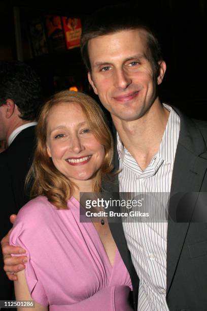 Patricia Clarkson and Frederick Weller during "Glengarry Glen Ross" Broadway Opening Night - Curtain Call and After Party at The Royale Theater and...