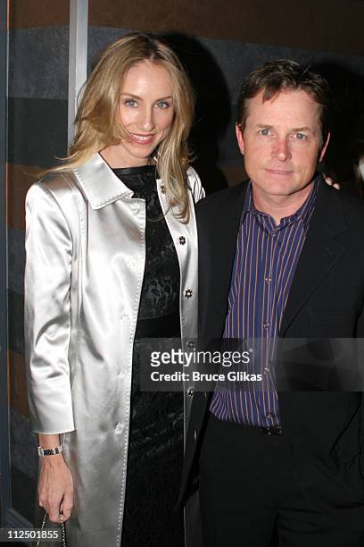 Tracy Pollan and Michael J. Fox during The Atlantic Theater Company 20th Anniversary Spring Gala at The Rainbow Room in New York City, New York,...