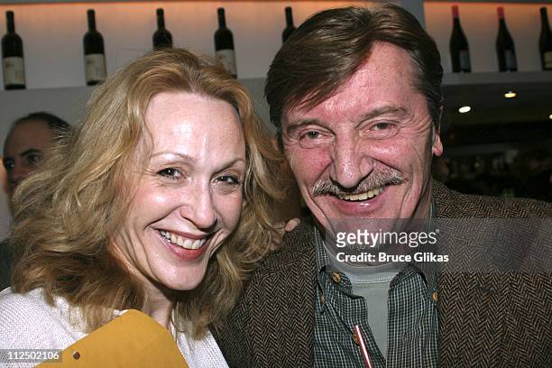 Jan Maxwell and Larry Bryggman during 50th Annual Drama Desk Awards Nominations - Cocktail Party at Arte Cafe in New York City, New York, United...