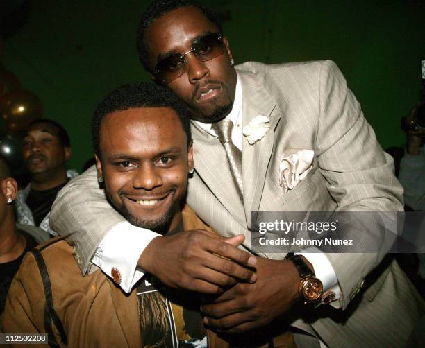 Carl Thomas and Sean "P.Diddy" Combs during Sean "P. Diddy" Combs Hosts Bad Boy & Warner Bros. Music Partnership Party at Flow in New York City, New...