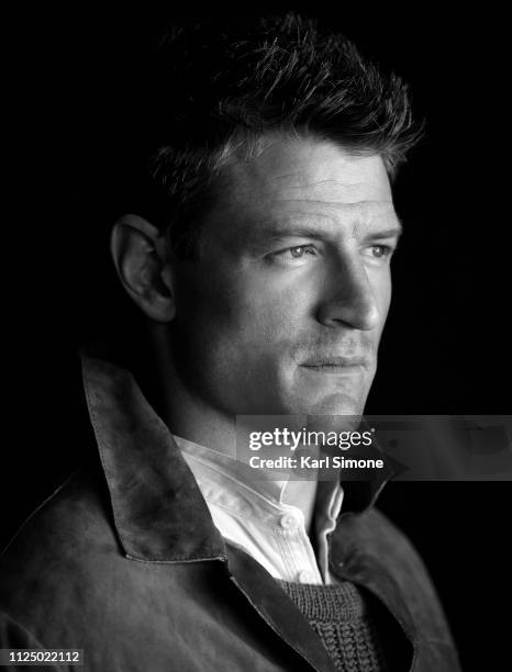 Actor Philip Winchester is photographed for August Man on August 16, 2015 in Los Angeles, California. PUBLISHED IMAGE.