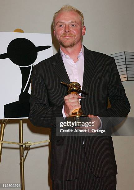 Simon Pegg, winner for Best Horror Film for "Shaun of the Dead"