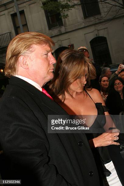 Donald Trump and Melania Trump during "Sweet Charity" Broadway Opening Night - Arrivals at The Al Hirshfeld Theater in New York City, New York,...