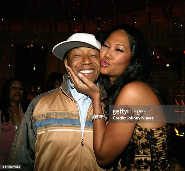 Russell Simmons and Kimora Lee Simmons during Kimora Lee Simmons Surprise Birthday Party at The New York Palace in New York City, New York, United...