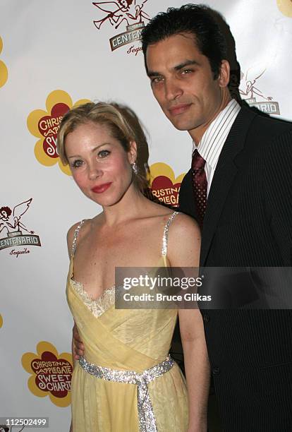 Christina Applegate and Johnathon Schaech during "Sweet Charity" Broadway Opening Night - Curtain Call and After Party at The Al Hirshfeld Theater...