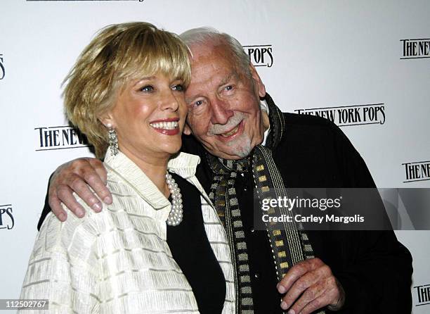 Lesley Stahl and Skitch Henderson, New York Pops founder and music director