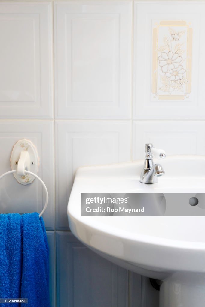 Wash Sink and blue towel