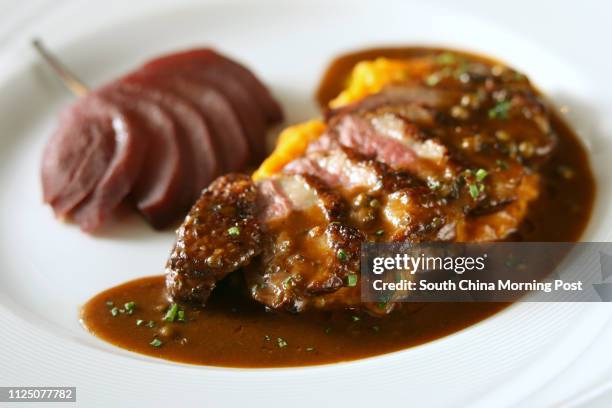 Le Tire Bouchon with "Sliced duck breast" , 45 Graham Street, Central. 21 September 2007