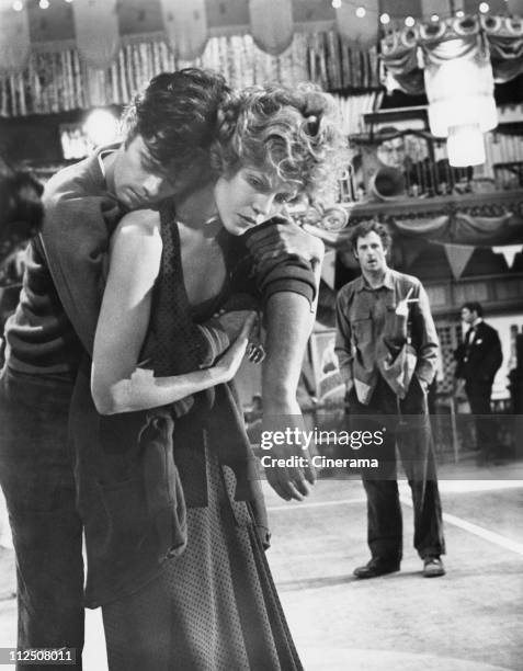 Actors Jane Fonda and Michael Sarrazin compete in a dance marathon in the film 'They Shoot Horses, Don't They?', 1969.