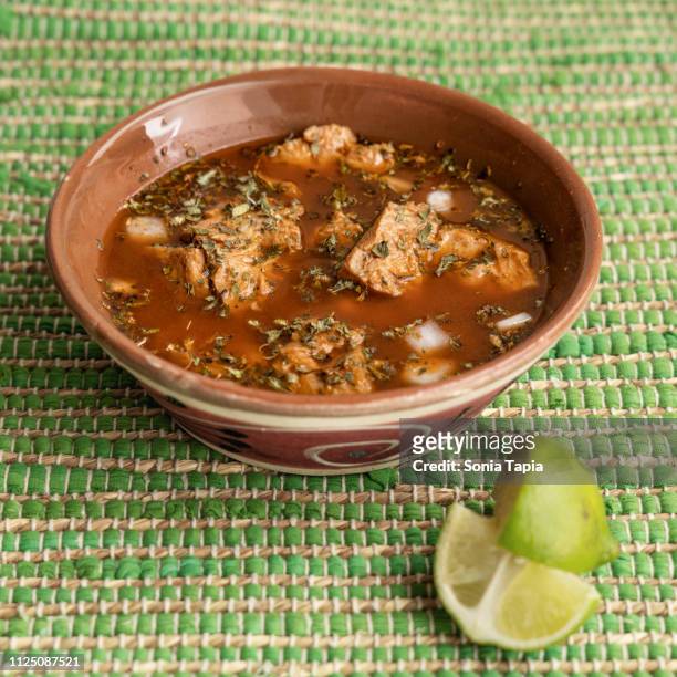 top view mexican menudo - tripe stock pictures, royalty-free photos & images