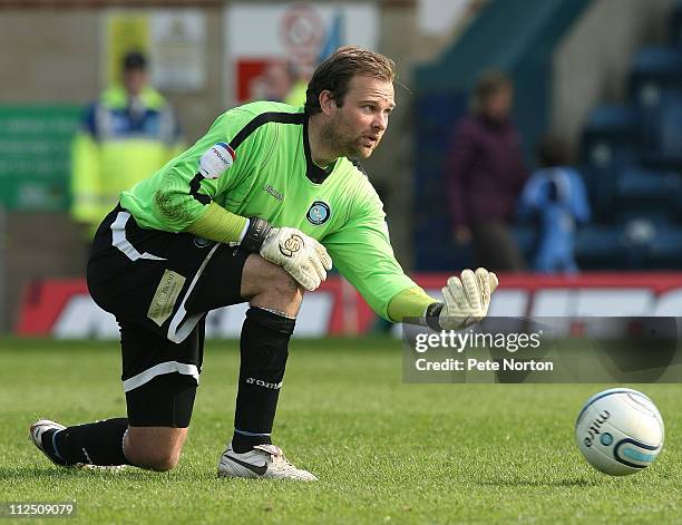 Nikki Bull of Wycombe Wanderers in action during the npower League Two League match between Wycombe Wanderers and Northampton Town at Adams Parks on...