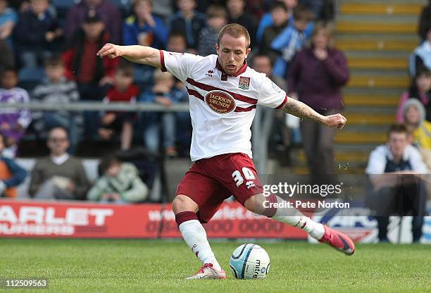Josh Walker of Northampton Town in action during the npower League Two League match between Wycombe Wanderers and Northampton Town at Adams Parks on...