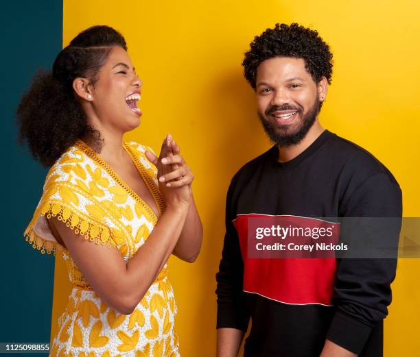 Jazz Smollett and Jake Smollett of TV One's 'Living By Design With Jake and Jazz' pose for a portrait during the 2019 Winter TCA at The Langham...