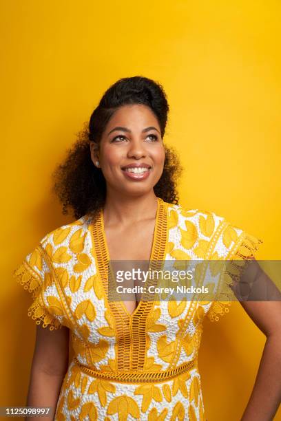 Jazz Smollett of TV One's 'Living By Design With Jake and Jazz' pose for a portrait during the 2019 Winter TCA at The Langham Huntington, Pasadena on...