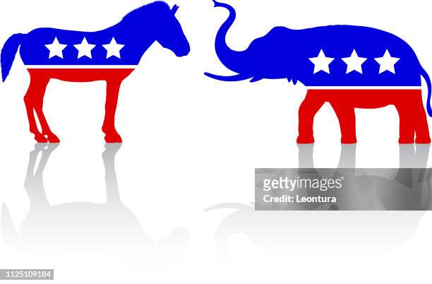 ilustrações, clipart, desenhos animados e ícones de política americana - elephant