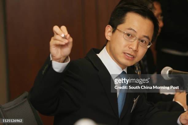 Thomas Jefferson Wu, Managing Director of Hopewell Holdings attends Hopewell Holdings, Hopewell Highway Infrastructure interim results, picture at...