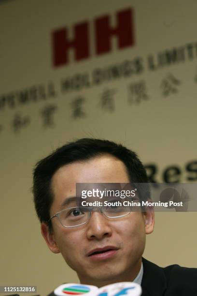 Thomas Jefferson Wu, Managing Director of Hopewell Holdings attends Hopewell Holdings, Hopewell Highway Infrastructure interim results, picture at...