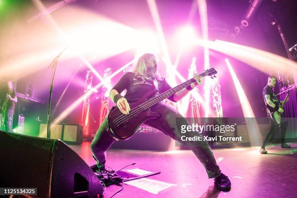 Troy Sanders of Mastodon performs in concert at Razzmatazz on February 15, 2019 in Barcelona, Spain.