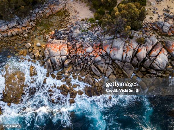 eastern coastline of tasmania australia - tasmania landscape stock pictures, royalty-free photos & images