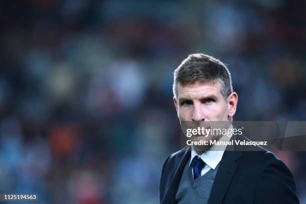 Martin Palermo, coach of Pachuca looks on prior the 4th round match between Pachuca and Pumas UNAM as part of the Torneo Clausura 2019 Liga MX at...