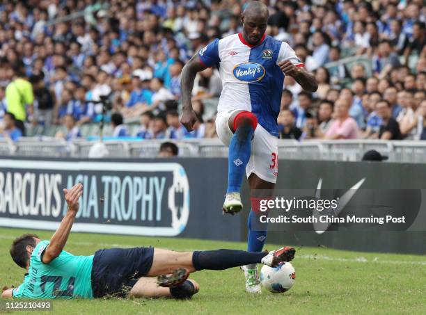 Blackburn Rovers team no.30 Jason Roberts in action during Barclays Asia Trophy Final - Kitchee vs Blackburn Rovers at Hong Kong Stadium. 30JUL11