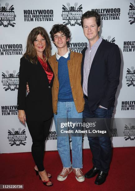 Leah Mangum, Chase Mangum and Jonathan Mangum arrive for The 2019 Hollywood Reel Independent Film Festival held at Regal LA Live Stadium 14 on...