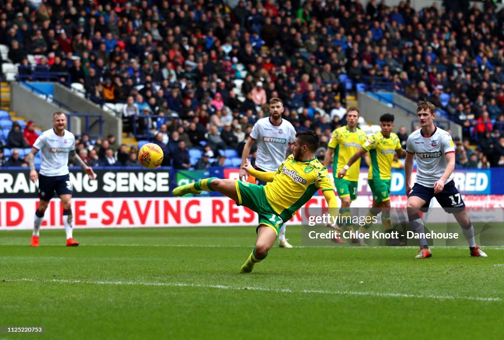 Bolton Wanderers v Norwich City - Sky Bet Championship