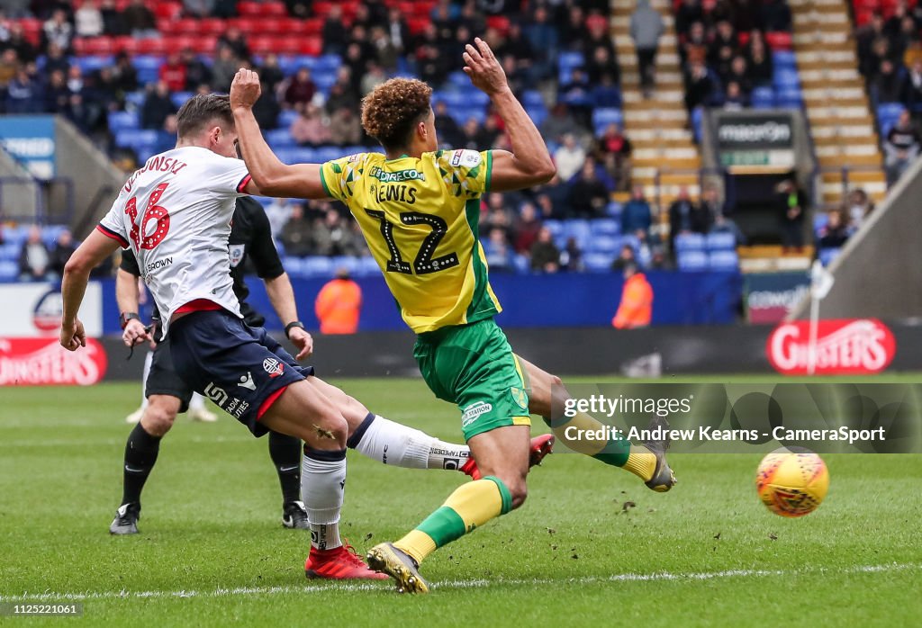 Bolton Wanderers v Norwich City - Sky Bet Championship
