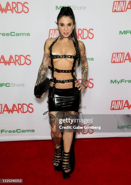 Adult film actress/director Joanna Angel attends the 2019 Adult Video News Awards at The Joint inside the Hard Rock Hotel & Casino on January 26,...