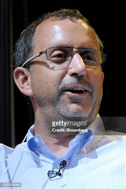 Howard Lindzon, chief executive officer of StockTwits, speaks at Bloomberg Link Empowered Entrepreneur Summit in New York, U.S., on Thursday, April...