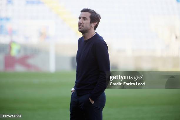 Daijo Srna of Cagliari looks on during the Serie A match between Cagliari and Parma Calcio at Sardegna Arena on February 16, 2019 in Cagliari, Italy.