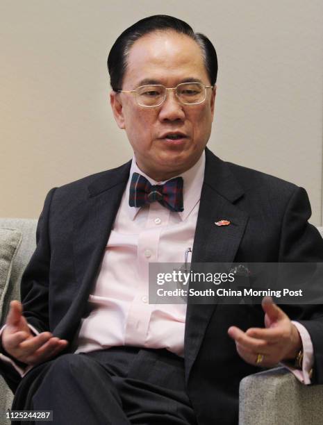 Interview with Chief Executive Donald Tsang Yam-kuen at Chief Executive's Office, Tamar in Admiralty. 20OCT11