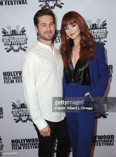 Spencer Strassmore and Hannah Rose May arrive for The 2019 Hollywood Reel Independent Film Festival held at Regal LA Live Stadium 14 on February 15,...