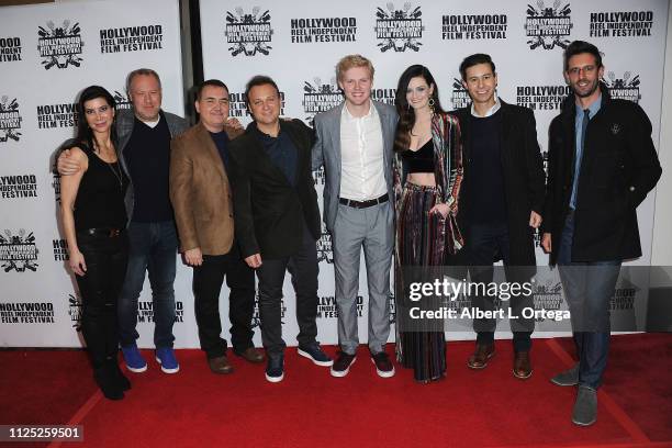 Cast & Crew of 'The Haunting of Sharon Tate' arrive for The 2019 Hollywood Reel Independent Film Festival held at Regal LA Live Stadium 14 on...