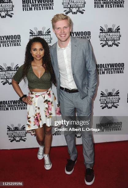 Jazzy Williams and Ryan Cargill arrive for The 2019 Hollywood Reel Independent Film Festival held at Regal LA Live Stadium 14 on February 15, 2019 in...