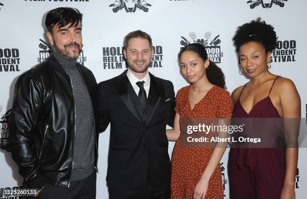 Jeff Marchelletta, David C. Keith, Gabriel Goodman and Eva La Dare arrive for The 2019 Hollywood Reel Independent Film Festival held at Regal LA Live...