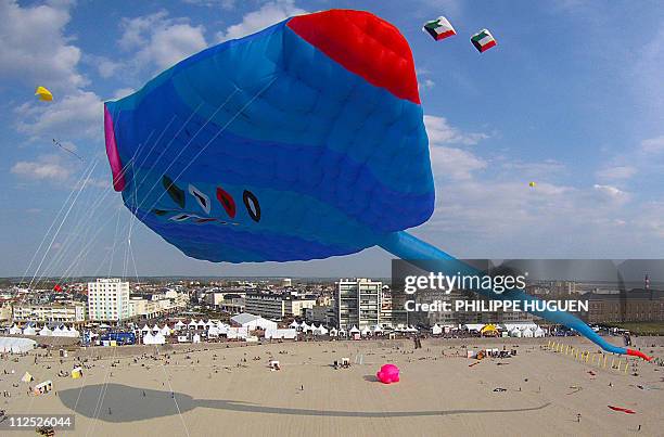 The world's biggest kite flies on April 19 during the International Kite Festival in Berck-sur-Mer, northern France. This 25th edition of the event...