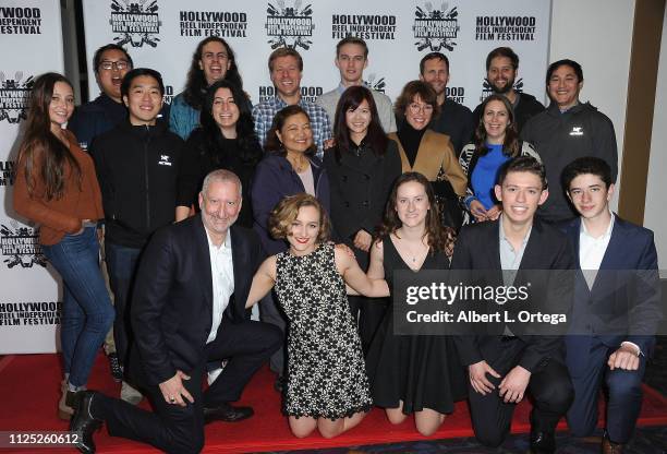 Cast crew of 'A Boy, a Man and a Kite' arrive for The 2019 Hollywood Reel Independent Film Festival held at Regal LA Live Stadium 14 on February 15,...