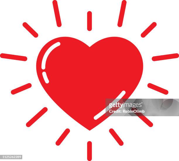 明亮的紅心圖示 - heart symbol 幅插畫檔、美工圖案、卡通及圖標