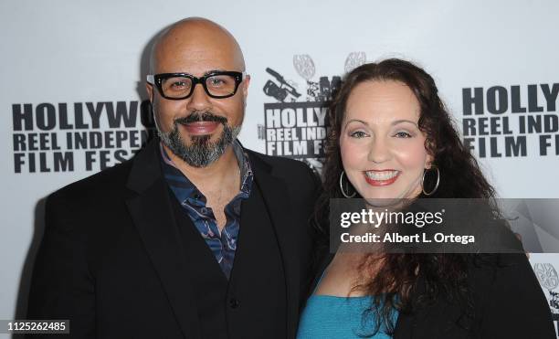 Chris Roe and Kris Deskins arrive for The 2019 Hollywood Reel Independent Film Festival held at Regal LA Live Stadium 14 on February 15, 2019 in Los...