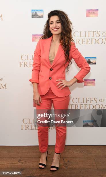 Tania Raymonde attends a preview screening of upcoming feature film 'Cliffs of Freedom' at The Ham Yard Hotel on February 16, 2019 in London, England.