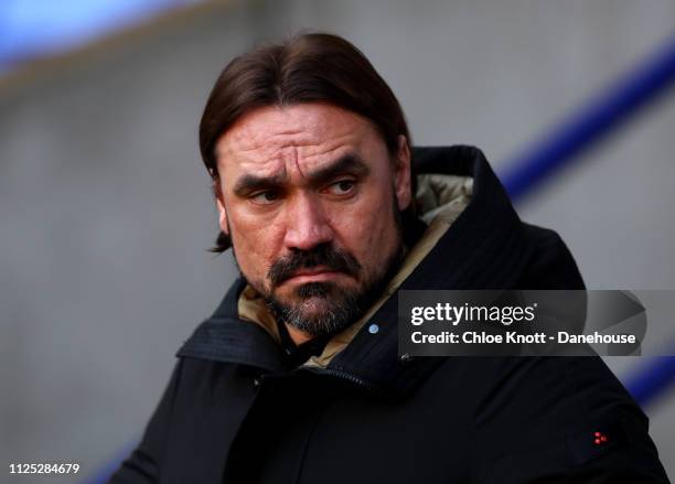 Norwich City manager Daniel Farke during the Sky Bet Championship match between Bolton Wanderers and Norwich City at University of Bolton Stadium on...