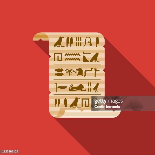 hieroglyphen auf papyrus ägypten symbol - hieroglyphics stock-grafiken, -clipart, -cartoons und -symbole