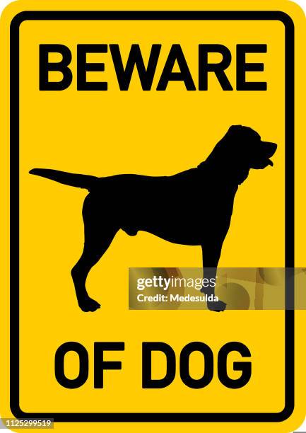 vorsicht bei hunden - beware of dog stock-grafiken, -clipart, -cartoons und -symbole