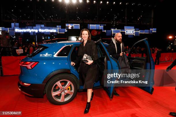 Maren Eggert arrives in Audi e-tron car for the closing ceremony of the 69th Berlinale International Film Festival Berlin at Berlinale Palace on...