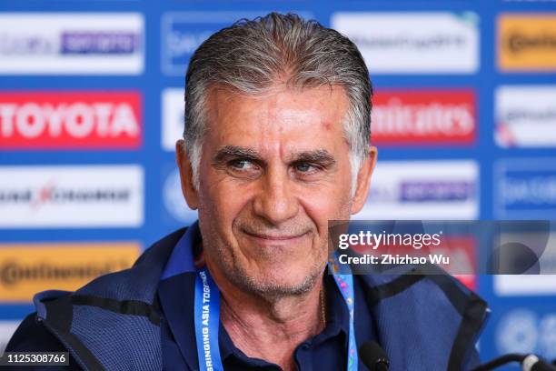 Carlos Queiroz coach of Iran attends the press conference on January 27, 2019 at Hazza Bin Zayed Stadiumin in Al Ain, United Arab Emirates.