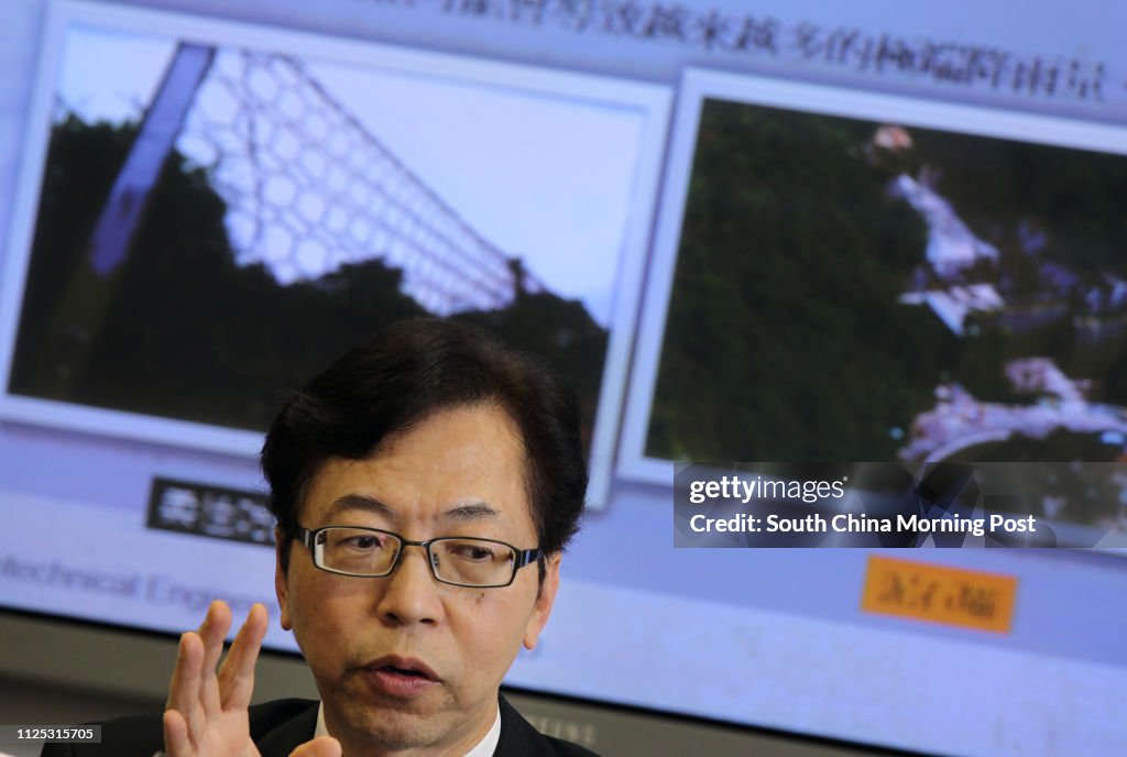 Terence Chan Chun-fai of Civil Engineering and Development Department speaks about landslides in Hong Kong. 03APR12
